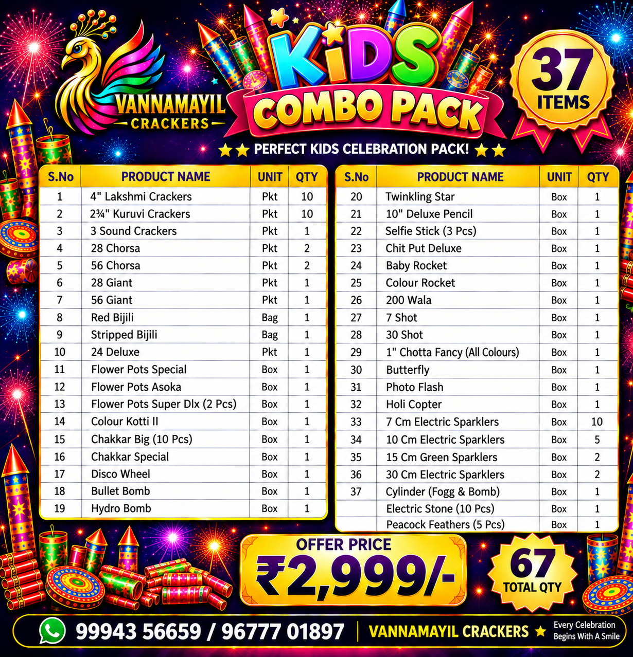 Kids Pack - Sivakasi crackers online purchase from Sri Vannamayil Crackers